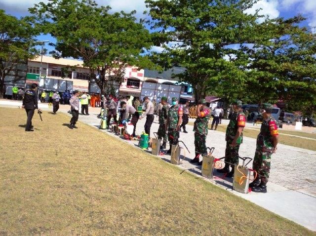 Kota Ranai Disemprot Disinfektan Pagi Ini