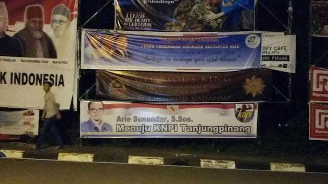 Spanduk Calon Ketua KNPI Tanjungpinang Mulai Bertebaran