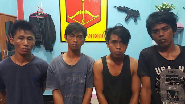 Polisi Ringkus Empat Perampok Alfamart Greeland Batam 