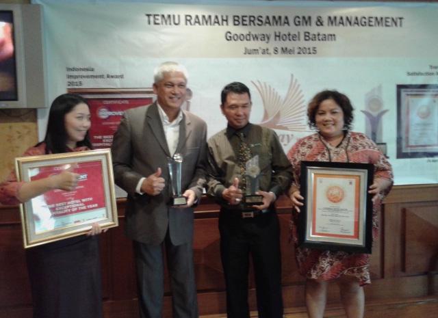 Goodway Hotel Batam Sabet Dua Penghargaan Bergengsi 2015, Ini Kategorinya