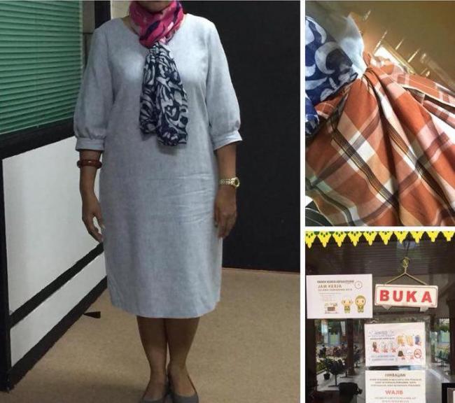 Seorang Wanita Dipaksa Pakai Sarung Masuk Kantor Camat Lubuk Baja