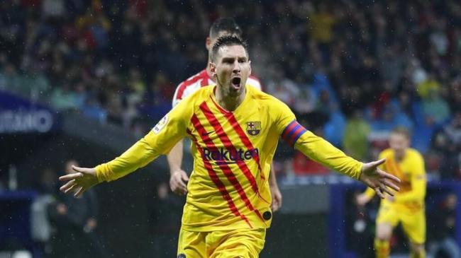 Rayakan Gol ke Gawang Atletico, Messi Dilempar Payung