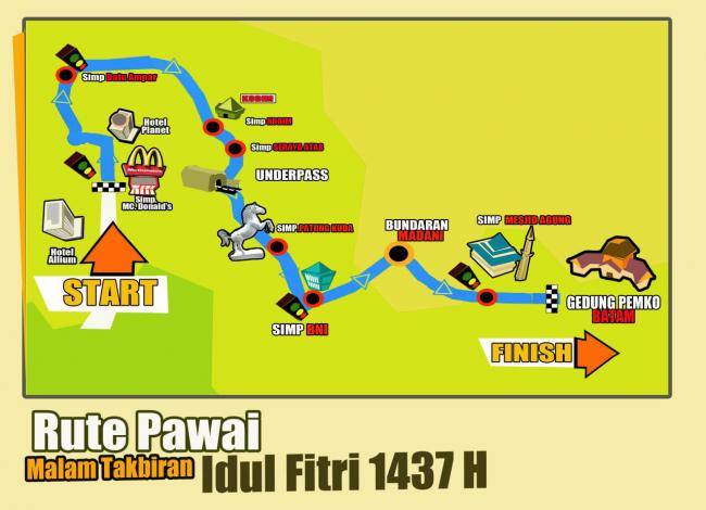 Ini Peta Rute Pawai Takbiran yang Ditutup, Kasatlantas: Cari Jalur Alternatif!