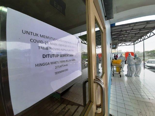 Tutup karena Corona, IGD RSUD Raja Ahmad Tabib Tetap Siagakan Tenaga Medis