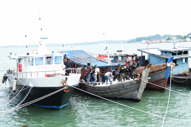 WFQR Lantalam IV Tangkap 10 Ton Pasir Timah Selundupan