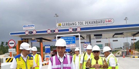 Jokowi: Tol Pekanbaru Dumai Tarik Minat Investasi dan Bakal Buka Lapangan Kerja