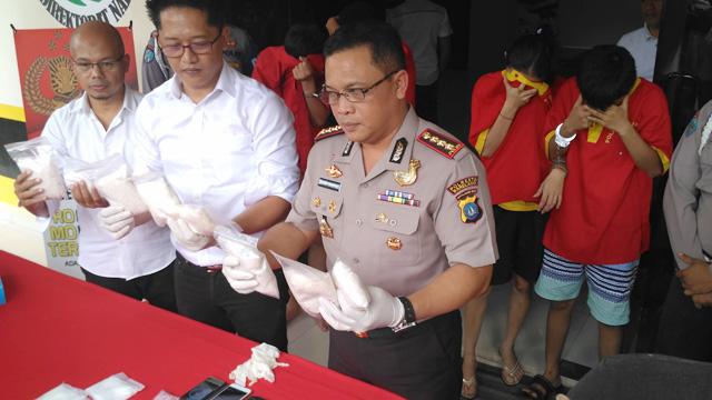 Suami Istri Pemilik 1,9 Kg Sabu dan 450 Butir Ineks Ditangkap di Batam Centre