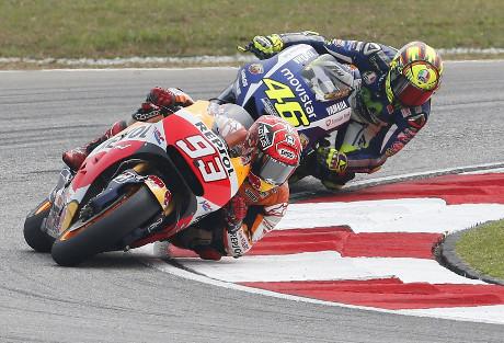 Marquez Kuasai FP3, Duo Yamaha Melempem
