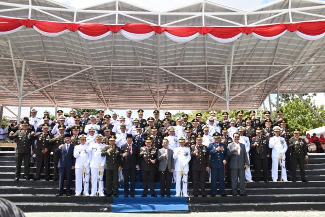 1.700 Personel Sukseskan Upacara HUT ke-74 TNI di Batam