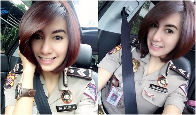 Lagi-lagi Polwan Cantik Bikin Heboh, Kali Ini Briptu Lala