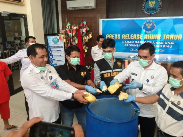 BNNP Kepri Tangkap 80 Tersangka dan Rehabilitasi 395 Pengguna Narkoba