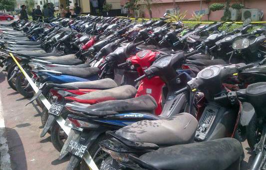 Wah, Inilah Gudang Penampungan Motor Hasil Kejahatan Terbesar di Medan