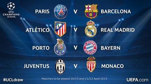  Ini Hasil Undian Perempat Final Liga Champions