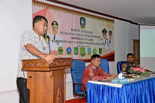 Pemkab Natuna Evaluasi DAK Fisik Triwulan 2 Tahun 2018
