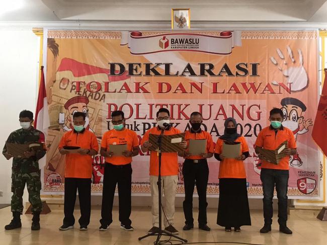 Bawaslu Lingga Deklarasi Tolak dan Lawan Politik Uang