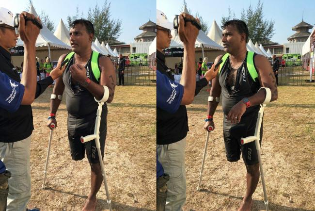 Hanya Punya Satu Kaki, Abdul Buat Orang Terperangah dalam Lomba Ironman