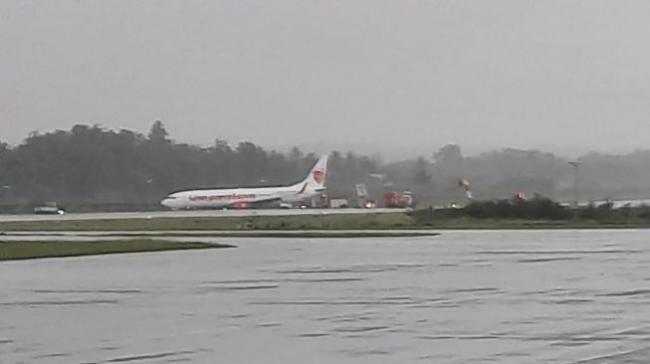 The Lion Air Plane from Batam Skidds in Lampung