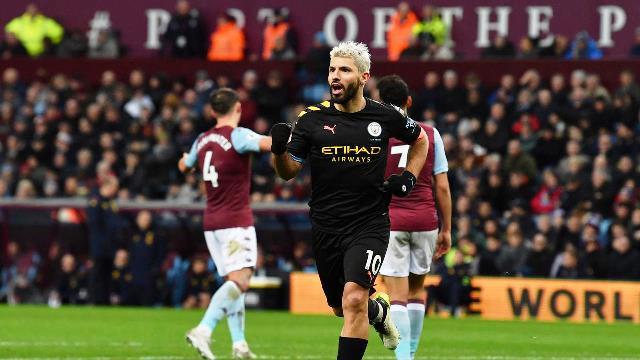 Hattrick Aguero Antar Manchester City Bantai Aston Villa