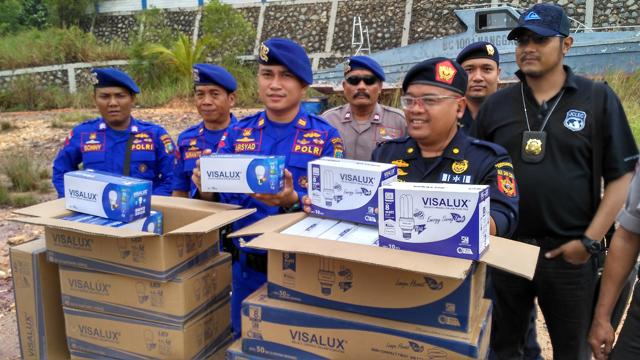 Polair Polresta Barelang dan BC Gagalkan Penyelundupan Elektronik
