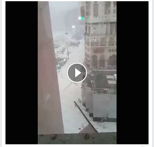 [VIDEO] Dahsyatnya Badai di Mekkah, Jemaah Haji Pun Terlempar
