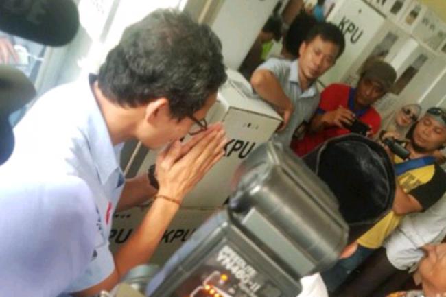 Cek Rekapitulasi C1, Sandiaga Ajak Hadirkan Demokrasi yang Jurdil