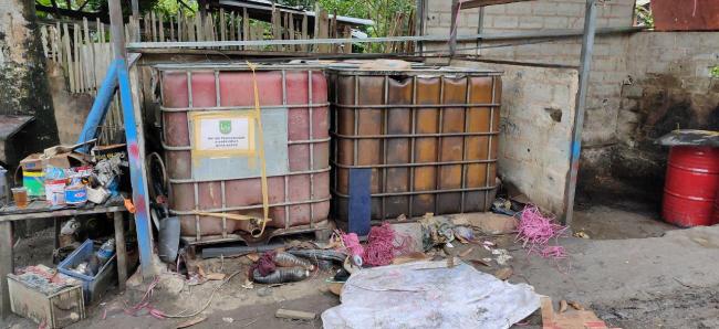 Disperindag Batam Segel Gudang Penimbun 3 Ton Solar di Sagulung