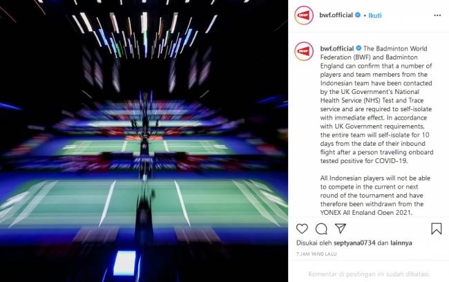 Buntut Diskualifikasi Indonesia, Netizen +62 Serbu Akun Instagram BWF