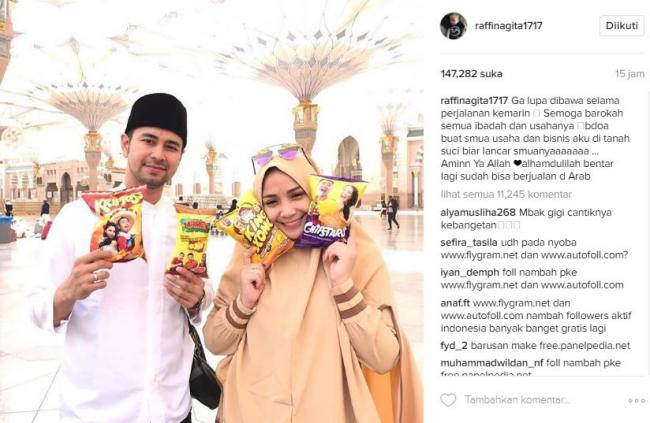 Promo Makanan Saat Umrah,  Raffi Ahmad Dicibir