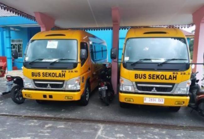 Lingga Dapat Bantuan 3 Unit Bus Sekolah dari Kemenhub