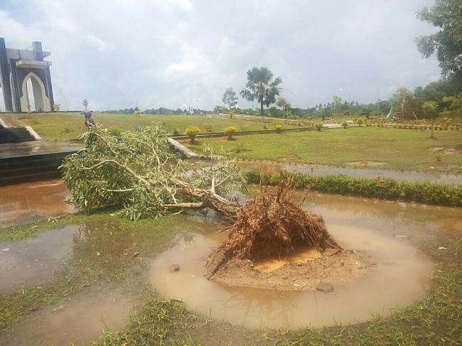 Foto-foto Penampakan Lokasi STQ Natuna Dilumat Puting Beliung