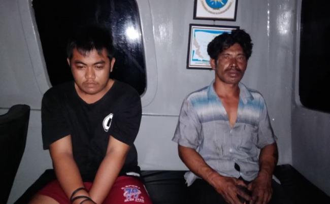 Lanal Dabo Singkep Tangkap Pompong Bermuatan Timah