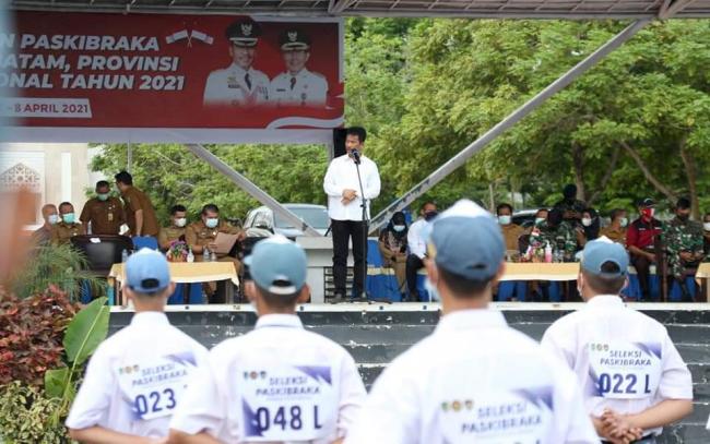Wako Rudi Beri Semangat Peserta Seleksi Paskibraka Kota Batam