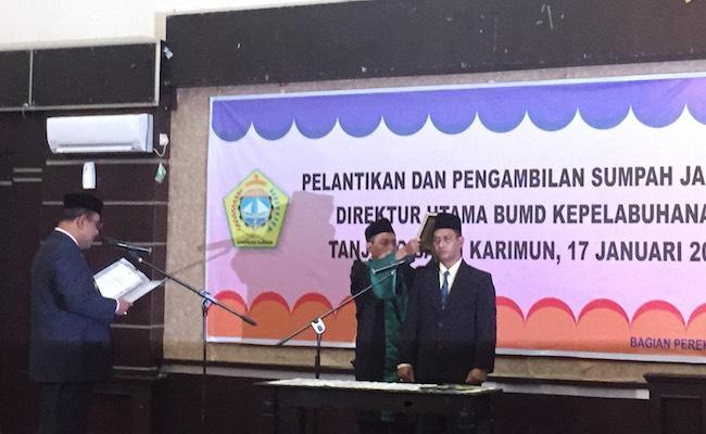Aunur Rafiq Lantik Dirut BUP Karimun 