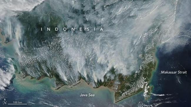 Mirisnya Kebakaran Hutan di Indonesia Difoto Satelit NASA