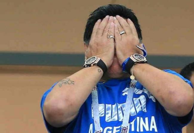 Argentina Kalah Telak 3-0, Maradona Menangis?