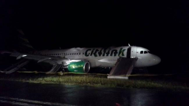Foto Terkini Pesawat Citilink yang Tergelincir di Bandara Minangkabau Padang