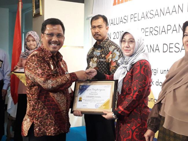 Kabupaten Natuna Terbaik Penyelengara DAK dan Dana Desa se-Kepri