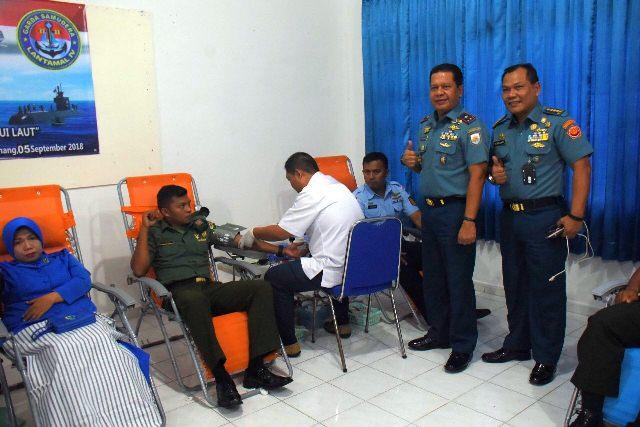 Donor Darah Warnai Peringatan HUT ke- 73 TNI AL di Lantamal IV