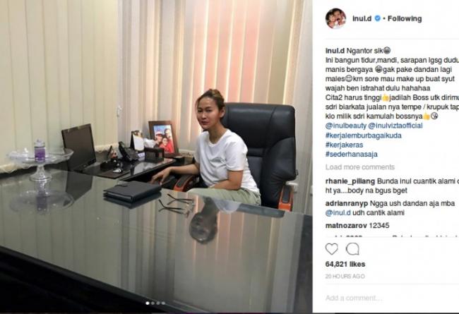 Inul  Daratista ke Kantor Tanpa Make Up, Netizen Terkaget-kaget