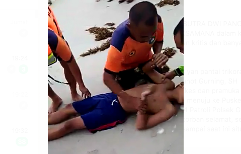 Tiga Remaja Tenggelam di Pantai Trikora Bintan