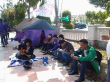 Berjalan Lima Hari, Mahasiswa UPB Bertahan di Tenda DPRD Batam