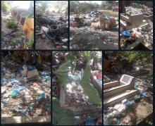 Joroknya Kuburan Umum di Sei Panas Tertimbun Tumpukan Sampah