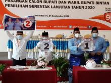 Cabut Nomor Urut Pilkada Bintan: Apri-Roby 1, Awe-Dalmasri 2