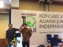 Abdul Manan-Revolusi Riza Terpilih sebagai Ketua Umum dan Sekjen AJI Indonesia