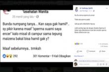 Viral Pertanyaan Netizen Soal Sperma Dicampur Maizena Biar Tokcer