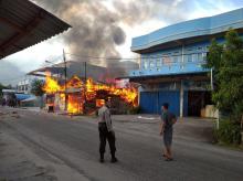 Toko Kelontong Ludes Terbakar di Ranai
