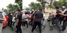 Pengemudi Mazda Baku Hantam dengan Anggota TNI di Jalan Raya