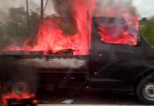 Pikap dan Muatan Terbakar, Sopir Ngaku Rugi Rp 85 Juta