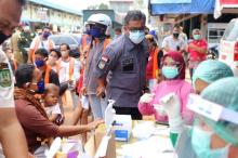Razia Masker di Piayu, Dua Warga Reaktif Covid-19 Usai Rapid Test