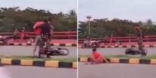 Anggota TNI `Smack Down` Orang di Pinggir Jalan, Diduga Ditabrak Motor Balap Liar